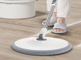 White Absorbent Rotary Mop for Home Use with Long Handle and Easy Detachable Head V1369-AZ3-W-09020