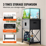 VEVOR Aquarium 20 Gallon Fish Tank 25.6 x 16.5 x 31.9 in Steel and MDF Turtle Tank V952-GMZSZXZJMBXGS21QGV3