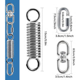 Spring Suspension with 360&deg Swivel Hooks and Carabiners, Spring Suspension for Hanging Chair Yoga V1188-YUMANO-04370-1