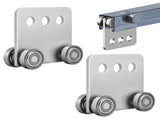 2Pcs 4 Wheel Trolley Assembly Rollers Four Bearing Trolley Assembly for 1-5/8" Wide and All 1-5/8" V1188-CYX-JXH-14