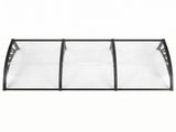 Instahut Window Door Awning 0.8mx3m Transparent AWN-08X3-CLR