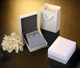 Infinity Love Heart Birthstone Earrings for Women, Crystal Stud Earrings with Healing Stones, V1164-325818