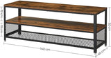 VASAGLE Industrial TV Stand for Screen Size up to 60 Inches Rustic Brown V227-9101402100142
