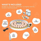 Automatic 35 Egg Incubator - Electric Digital Turning Chicken Quail Duck Hatching V238-SUPDZ-41058148679760
