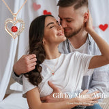 18K Rose Gold Necklaces for Women, 925 Sterling Silver Gifts for Mothers Day, Jewelry for Wife Mom V1164-325764