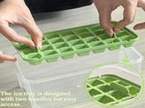 Ice Cube Trays - Ice Cube Tray with Lid and Container - 56 Ice Cube Molds - 2 Containers and Ice V1259-DP01-BO-248