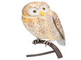 Owl Sculpture Iron Lifelike Decorative Desk Owl Statue Crafts Ornament for Garden Home Office V1294-YM0523-3115220009911