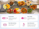 White 6 discs TheLazy Susan Revolution - Portable 22cm Rotating Food Tray for Easy Sharing V888-ELOSUNG28824