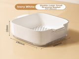 Two-Layer Drain Basket Colander - Medium Size 200mm x 190mm x 110mm V888-ELOSUNG10896