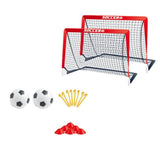 Soccer Goals for Backyard Set Outdoor Sports Games - Red Goal Frame with Black Net V1308-DSZKI-104-2