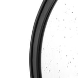 Bingley Rose Black Speckled Round Mirror 82cm V637-20922