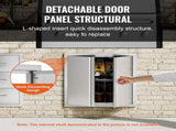 BBQ Access Door, 610x610 mm Double Outdoor Kitchen Door, Stainless Steel Flush Mount Door, Wall V952-SMABSCJMYS24Y71UBV0