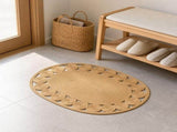 Jute Rope Woven Rug Round Boho Handmade Natural Area Carpet Non Slip Floor Mat for Bedroom Living V1192-AZ-W-20025