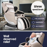 FORTIA Zero Gravity Recline Full-Body Massage Chair, with Back and Foot Rollers, Squeezing Air V219-MSGECHFORA5BR