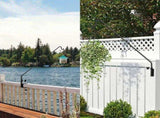 Heavy Duty Adjustable Outdoor Shepherd Hook for Garden, Railing Plant Hanger, Bird Feeder Pole, Yard V1369-AZ3-W-12763