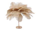 Decorative Table Lamp 30PCS Feathers USB Rechargeable Light Touch Control Desk Light Built in V1294-YM0901-3119230088515
