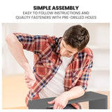 KINGSTON SLUMBER Single Bunk Bed Frame, Solid Pine 2-in-1 Modular Design, Converts to 2 Single Beds, V219-BEDBFSKS14GA