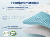Giselle Bedding 5cm Memory Foam Mattress Topper 7-Zone King Single MATTRESS-TOP-7Z-5-BL-KS