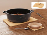 Toque 8 Pcs Natural Bamboo Placemat Coaster Storage Dish KT1015-AU