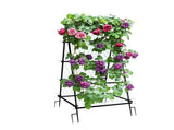 FIN Metal Garden Trellis Arch Climbing Plants Grow Support Frame with Ground Spikes V767-HJ-XZ1638