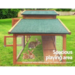 i.Pet Chicken Coop Rabbit Hutch 169cm x 52cm x 72cm Large Chicken Coop Wooden House Run Cage FF-GT-WOOD-R2100S