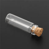 160Pcs 11X32mm Tiny Mini Empty Clear Cork Glass Bottles Vials 2Ml V1366-AZ2-W-15871