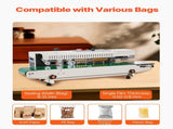 Continuous Bag Band Sealing Machine, 6-12 mm Seal Width, Horizontal Band Sealer Machine with Digital V952-WSLXFKJTBPQBCF313V3