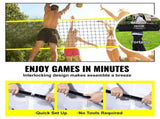 Outdoor Portable Volleyball Net System, Adjustable Height Steel Poles, Professional Volleyball Set V952-PQWTZ323YCGGGY3MUV0