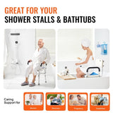 VEVOR 400lbs Shower Chair Bath Bench Arms Back Adjustable Height for Inside Tub V952-LYYKDGDLHJPENBZ1JV0