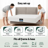 Giselle 20cm Memory Foam Mattress Green Tea Double FOAM-C-MFM-PURE-H20-D