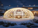 Garden Dome Tent, 3.6 x 2.2 m Outdoor Clear Bubble Tent for 4-7 Person, Weatherproof Geodesic Dome V952-TMXKZP12YCPV91GAO001V0