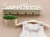 Key and Mail Holder-Mounted,Wooden Key Rack Hanger Holder for with 4 Key Hooks, Rustic V1192-AZ-W-29663