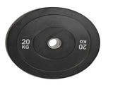 Black Olympic Bumper Plates - 100kg kit PLUS Olympic Barbell V1012-CFBLK100BB