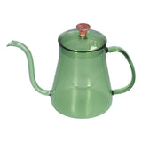 Coffee Kettle Glass Coffee Pot 600ML Coffee Drip Kettle Long Nozzle Kettle for Home KitchenGreen V1294-YM0714-3118210257812