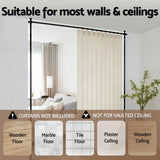 Artiss Room Divider Curtain Rod Extendable Black RD-E-MET-5R-BK
