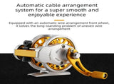Right-hand High Speed Front Strike Fishing Reel - 4.0 Gear Ratio Aluminium Alloy Reel with Auto Line V888-ELOSUNG56790