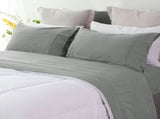 Ramesses Charcoal Pebble Wash Linen Look Alternative Sheet Set Double V442-KIT-SHEETS-PEBBLEWASHLINEN-CHARCOAL-DS