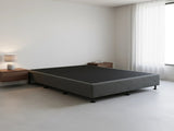 Palermo Queen Ensemble Bed Base Platinum Graphite Linen Fabric V63-823161