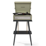 Crosley Voyager Bluetooth Portable Turntable + Entertainment Stand Bundle - Sage V398-CRIW8017BST-SA4