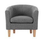 Artiss Abby Fabric Armchair - Grey UPHO-B-TUB02-GY