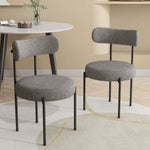 Plush Boucle Cushioned Elsa Dining Chairs in Slate Grey V264-DNC-416B-MGR-02-1