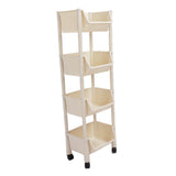 Movable Vertical Shelf PP Essy To Install Save Space Slide Out Utility Cart for Office Bathroom 4 V1294-YM0901-3112230056614