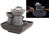 LED Illuminated Tabletop Waterfall Flowing Water Fountains with Ball for Home Office Feng Shui V1294-YM0901-3111200179311