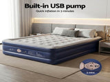 Weisshorn Air Mattress Queen Inflatable Bed 46cm Air bed Cube AMAT-CUB03-46-Q-GYBL