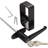 5-1/2" L-Handle Lock Kit, Shed Door Latch with 2 Keys, 5-1/2" Stem Shed L-Handle Lock Kit for Sheds V1369-AZ3-W-16274