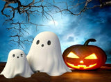 Halloween Ghost Decor - Set of 2 Spooky Resin Ghost Figurines, Cute Finger-Sized Ghost Ornaments for V1366-AZ2-W-16563