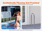 Pool Handrail,36 x 13 inch Pool Railing, Aluminum with Base Plate for Indoor/Outdoor Pools, V952-LZYCFSDDB1W3MXYPNV0