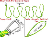 Kayak Tow Rope with Clip Dock Lines Heavy Duty Braided Line Ideal for Jet ski,watercraft Boat, V1259-DP01-A-1312