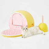 Vetreska Fruity Portable Cat Kitty Toilet Litter Box Tray House Lid Scoop Set Grapefruit V610-VK06-GR