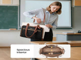 Insulated Lunch Tote Bag for Women Large Capacity Portable Cooler Handbag with Cup Holder and Bow, V1341-ZY-9V63JBJT-BLACK
